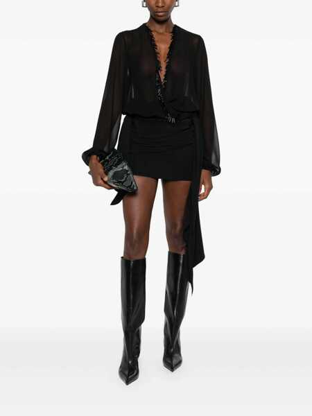 Bluze THE ATTICO The Attico Black Blouse With Deep Neckline Black Femei (BM 18600102) 2