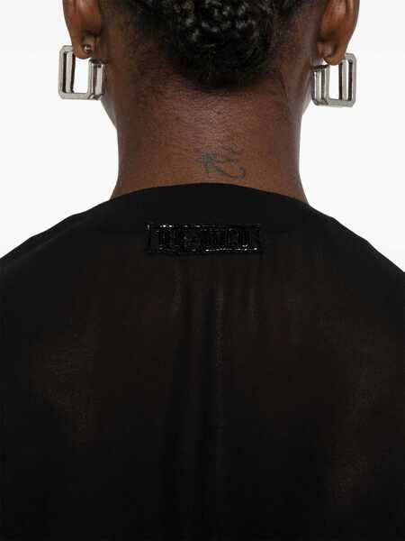 Bluze THE ATTICO The Attico Black Blouse With Deep Neckline Black Femei (BM 18600102) 5