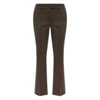 Pantaloni casual The Attico Brown Trousers In Stretch Wool Garbadine Femei
