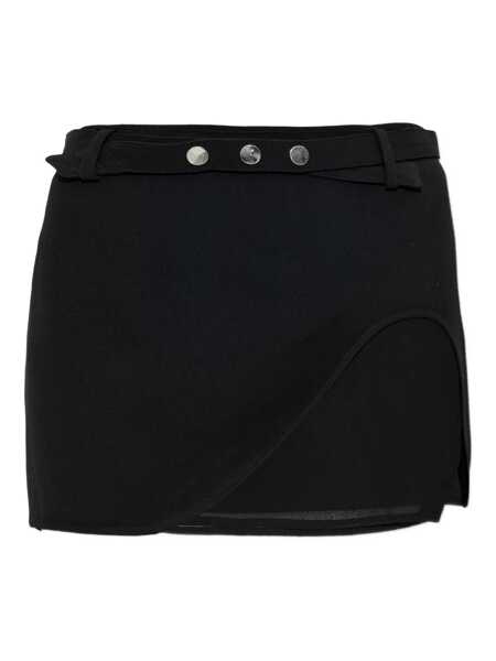 Fuste THE ATTICO The Attico Mini Skirt With A Transparent Mesh Panel Black Femei (BM 18600123) 1