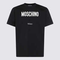 Tricouri Polo Moschino Moschino Black Cotton T-Shirt