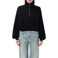 Pulovere Eterne Half-Zip Cropped Sweatshirt Femei