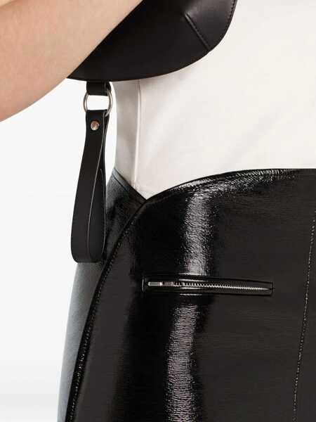 Fuste COURRGES Courrges Black High-Waisted Skirt With Glossy Effect Black Femei (BM 18600534) 4