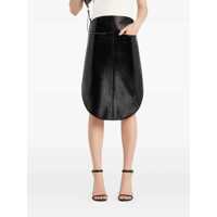 Fuste Courrèges Black High-Waisted Skirt With Glossy Effect Femei