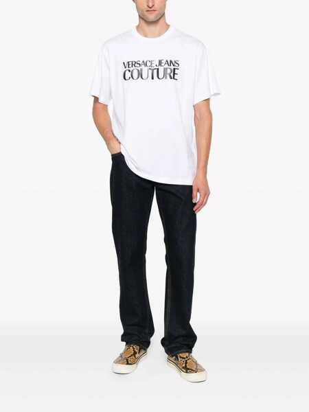 Tricouri Versace Jeans Couture Versace Jeans Couture Crew Neck T-Shirt With Print WHITE Barbati (BM 18601149) 2