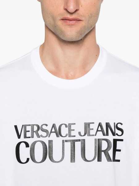Tricouri Versace Jeans Couture Versace Jeans Couture Crew Neck T-Shirt With Print WHITE Barbati (BM 18601149) 4