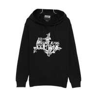 Bluze de trening Versace Jeans Couture Black Cotton Hoodie With Logo Barbati