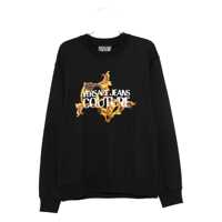 Pulovere Versace Jeans Couture Black Sweatshirt With Graphic Print Barbati