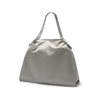 Genti de umar Stella McCartney Dama - Genti de umar Stella McCartney Grey Shoulder Bag With Diamond-Like Chain And Logo Charm On The Front In Ecoleather Woman GREY Femei (BM 18601194) - B-mall.ro