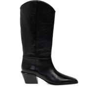 Bocanci Paris Texas Bettina Leather Pointed Toe Boots 50Mm Femei