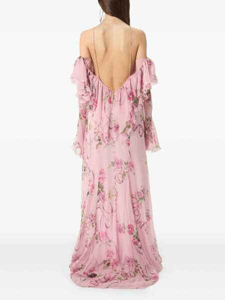 Rochii Blumarine Blumarine Pink Midi Dress ROSA/MAUVE ORCHID Femei (BM 18601854) 3