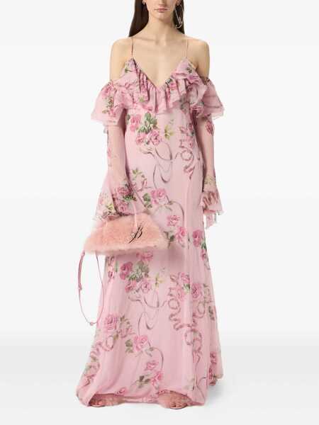 Rochii Blumarine Blumarine Pink Midi Dress ROSA/MAUVE ORCHID Femei (BM 18601854) 1