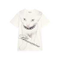 Tricouri Polo Blumarine White Cotton T-Shirt Femei