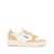 AUTRY Autry 'Medalis Low' Sneakers In White Leather With Sand Suede Inserts BIANCO E BEIGE