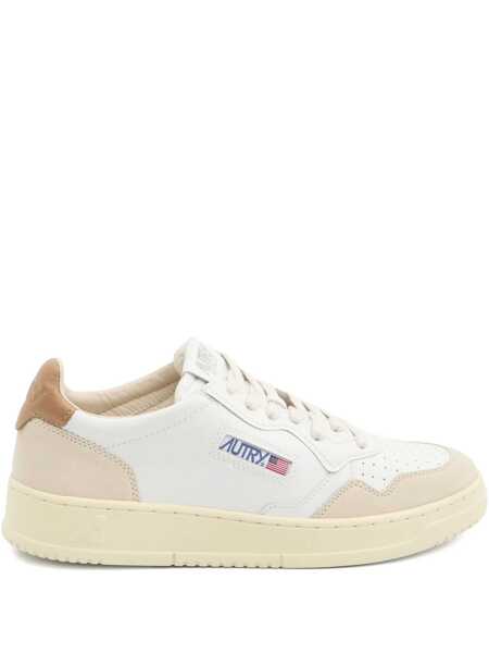 Sneakers AUTRY Autry White And Caramel Medalist Low Sneakers In Leather With Suede Inserts WHITE Femei (BM 18602016) 1