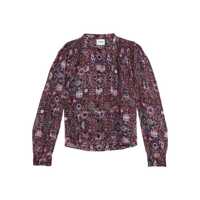 Bluze Isabel Marant Étoile 'Noeline' Blouse With Abstract Pattern In Plum Femei