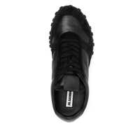 Incaltaminte Jil Sander pentru Barbati - Sneakers Jil Sander Jil Sander Black Leather Lace-Up Sneakers With Suede Inserts Black Barbati (BM 18603234) - B-mall.ro
