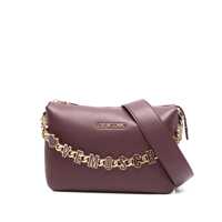 Genti de umar Love Moschino Burgundy Shoulder Bag With Gold Chain Femei