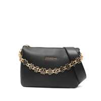 Genti de umar Love Moschino Black Shoulder Bag With Gold Chain Femei