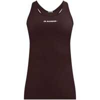 Topuri Jil Sander Brown Sport Tank Top With Logo Print Femei