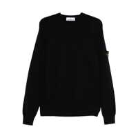 Pulovere Stone Island Crew Neck Sweater With Logo Patch Barbati