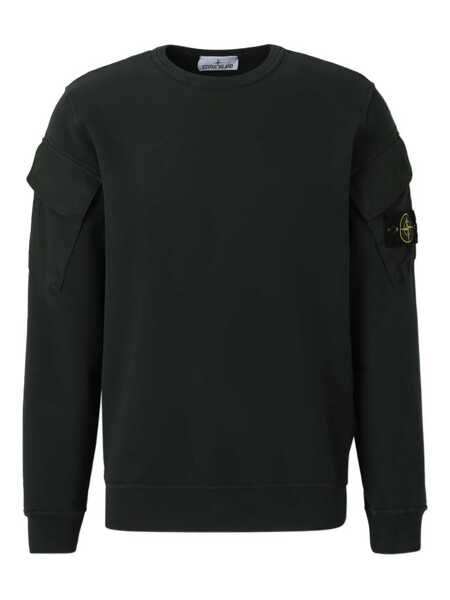 Pulovere Stone Island Stone Island Crew Neck Sweater With Logo Patch GREEN Barbati (BM 18603591) 1