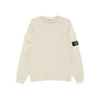Pulovere Stone Island Crew Neck Sweater With Logo Patch Barbati