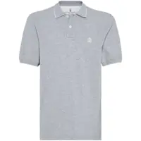 Tricouri Polo Brunello Cucinelli Logo Cotton Polo Shirt Barbati