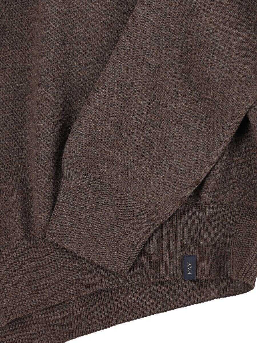 Pulovere Fay Fay Jerseys BROWN Barbati (BM 18604008) 4