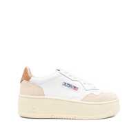 Sneakers Autry White And Orange 'Medialist' Platform Sneakers Femei