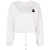 Isabel Marant Isabel Marant Étoile 'Margo' Grey Cotton Blend Drawstring Crop Sweatshirt Beige