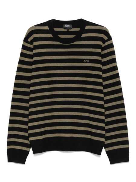 Pulovere A.P.C. A.P.C. Pull Matthias NOIR/KAKI Barbati (BM 18604950) 1
