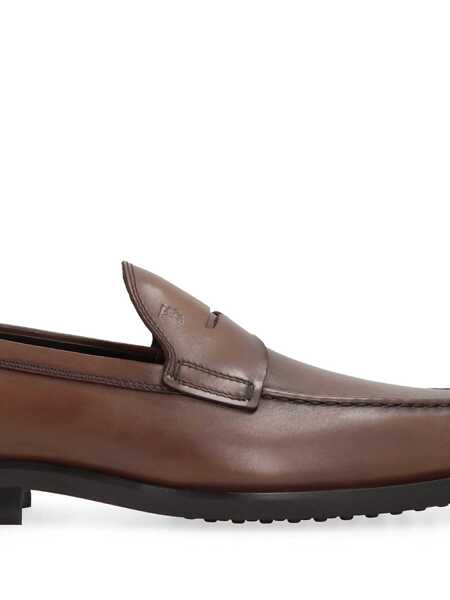 Sandale TODS TodS Brown Calfskin Loafers BROWN Barbati (BM 18605094) 2