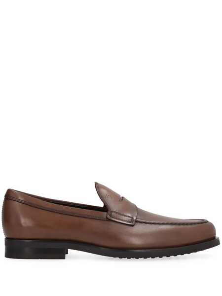 Sandale TODS TodS Brown Calfskin Loafers BROWN Barbati (BM 18605094) 1