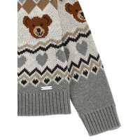 Cardigane pentru Fete - Cardigane Monnalisa JAQUARD MIX WOOL CARDIGAN White Fete (BM 18605214) - B-mall.ro