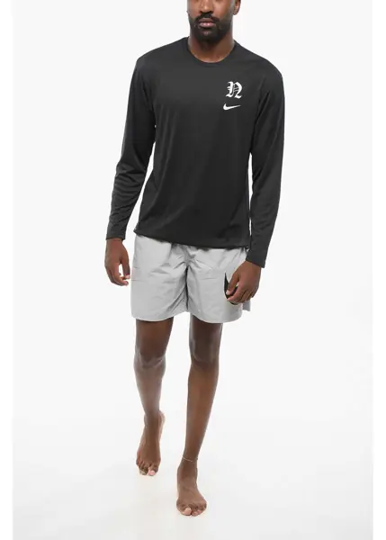 Tricouri Nike Swim Long Sleeve Dri-Fit Hydrogua Crew-Neck T-Shirt Black Barbati (BM 18605305) 4