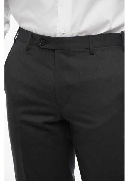 Pantaloni eleganti CORNELIANI Cool Wool Pants With Belt Loop Black Barbati (BM 18605317) 3