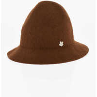 Caciuli Rabbit Felt Bucket Hat With Metal Tag Barbati