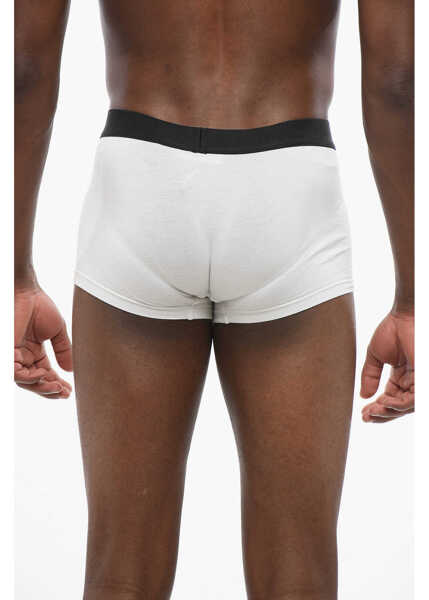 Lenjerie intima DSQUARED2 Cotton Boxer With Logoed Band White Barbati (BM 18605335) 2