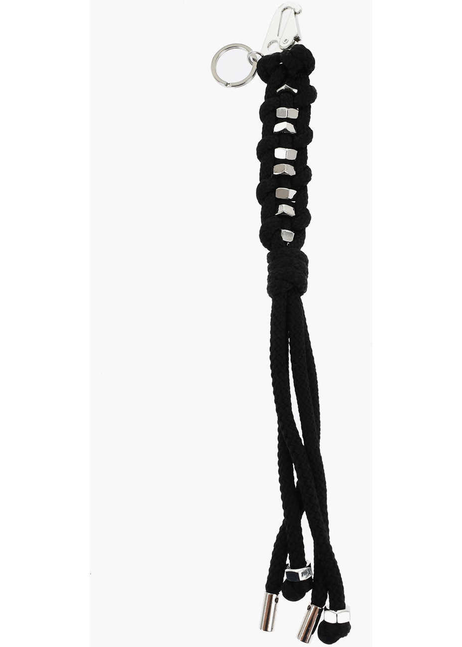 Brelocuri DSQUARED2 Fabric Keyring With Metal Details Black Barbati (BM 18605338) 1