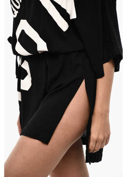 Rochii scurte DSQUARED2 Flared Icon Mini Dress With Double Side Splits Black Femei (BM 18605341) 3