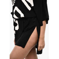 Rochii DSQUARED2 Dama - Rochii scurte DSQUARED2 Flared Icon Mini Dress With Double Side Splits Black Femei (BM 18605341) - B-mall.ro