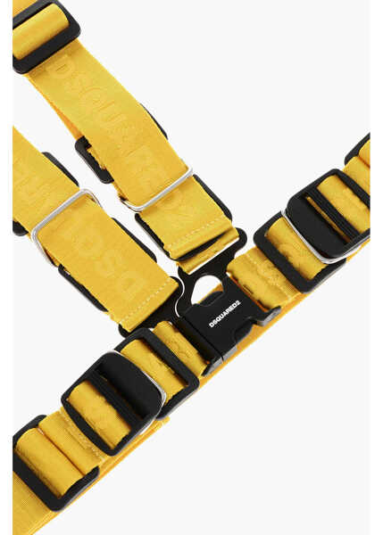 Curele DSQUARED2 Logoed Fabric Tape Harness Belt Yellow Barbati (BM 18605377) 2