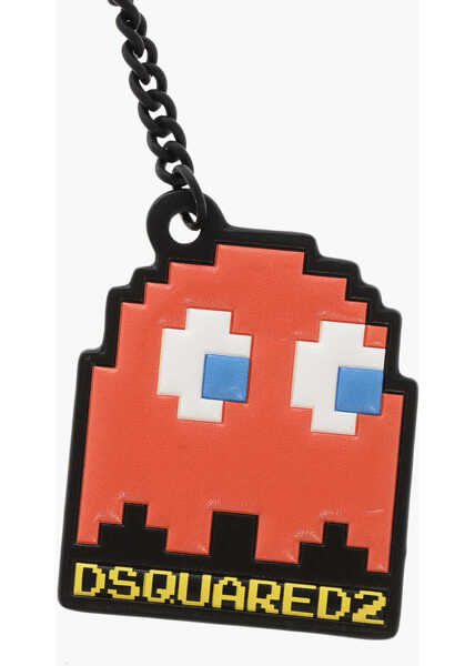 Brelocuri DSQUARED2 Faux Leather Keyring With Pac-Man Pendant Multicolor Barbati (BM 18605410) 2