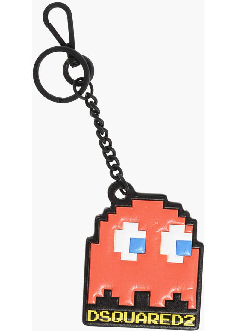 Brelocuri DSQUARED2 Faux Leather Keyring With Pac-Man Pendant Multicolor Barbati (BM 18605410) 1