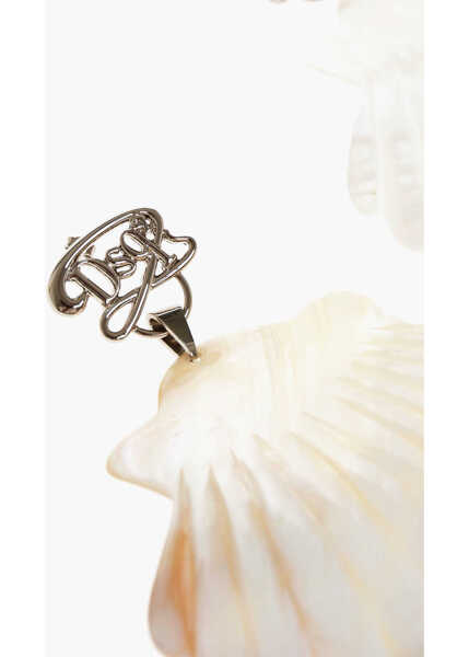 Cercei DSQUARED2 Oversized Shell Earrings White Femei (BM 18605413) 2