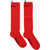 DSQUARED2 Ribbed Cotton Blend Long Socks Red