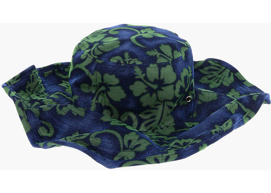 Caciuli DSQUARED2 Two-Tone Floral Patterned Floppy Hat Blue Femei (BM 18605434) 2