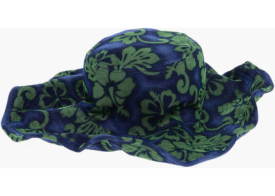 Caciuli DSQUARED2 Two-Tone Floral Patterned Floppy Hat Blue Femei (BM 18605434) 1