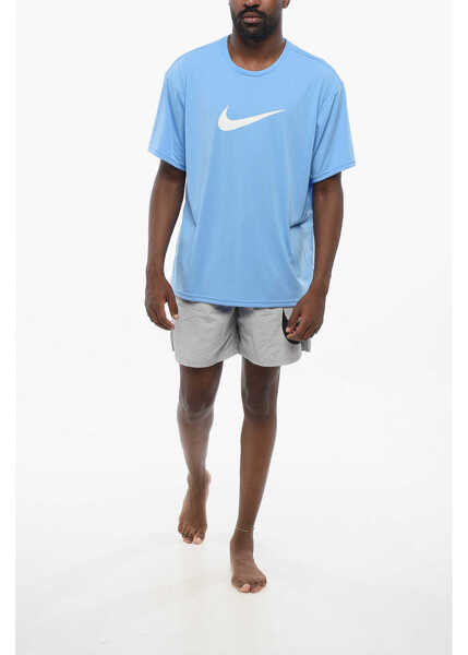 Tricouri Nike Swim Solid Color Dri-Fit Crew-Neck T-Shirt With Printed Logo Blue Barbati (BM 18605443) 4